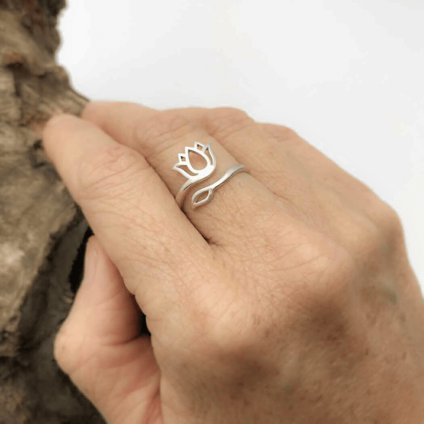 Lotus Adjustable Ring Bronze