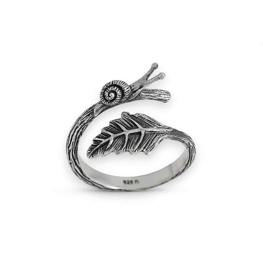Snail Adjustable Ring Silver