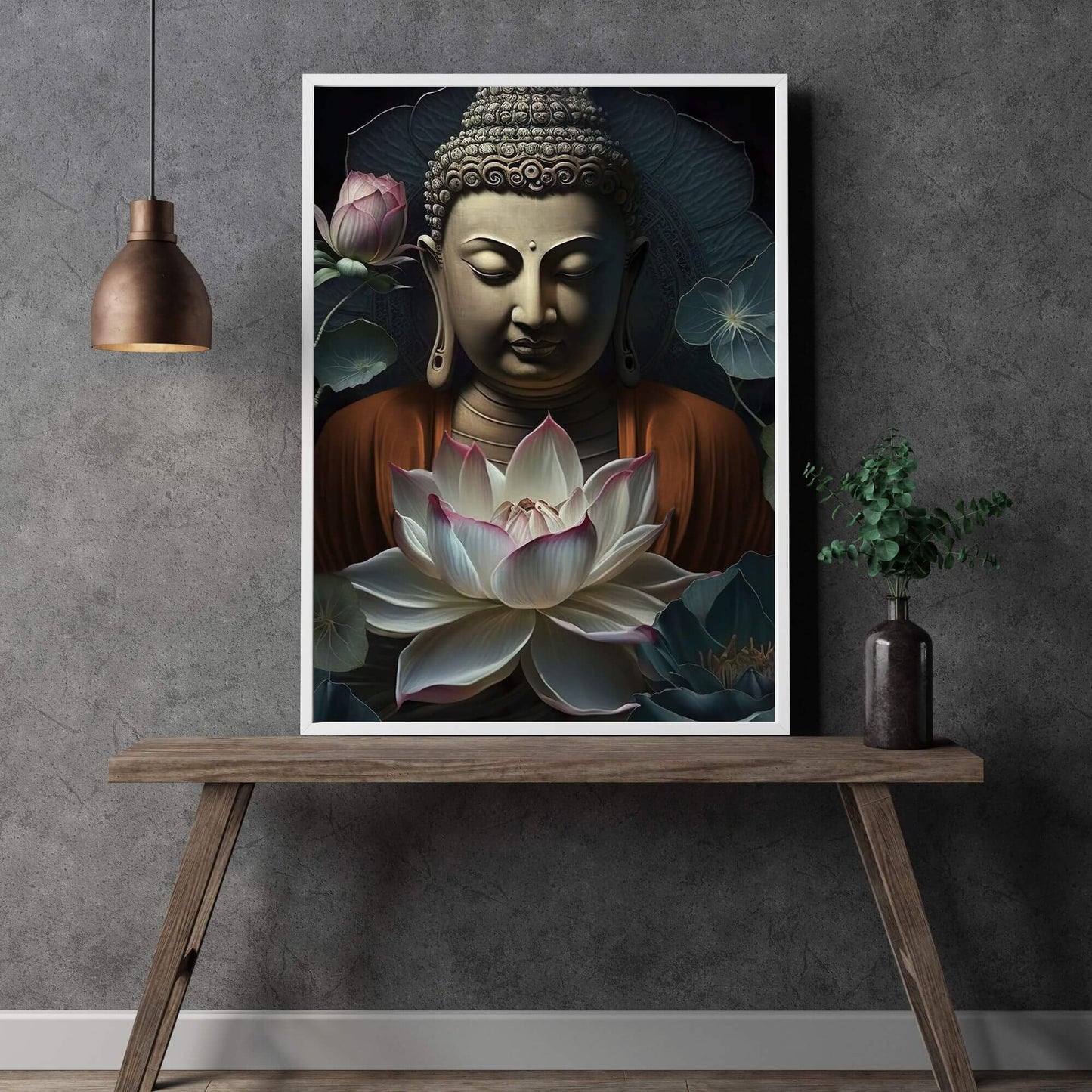 Buddha Lotus Wall Art Print - Printable Digital Download