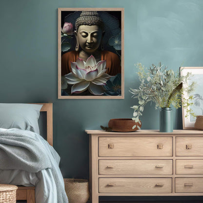 Buddha Lotus Wall Art Print - Printable Digital Download