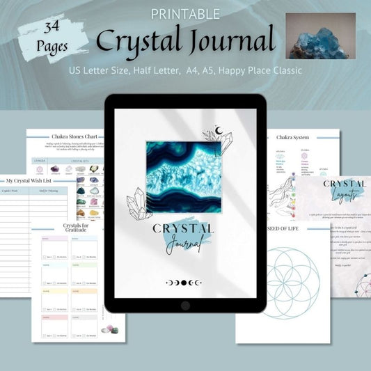 Crystal Meanings Journal - Printable Planner