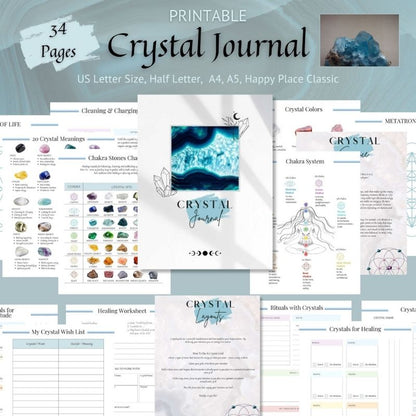 Crystal Meanings Journal - Printable Planner