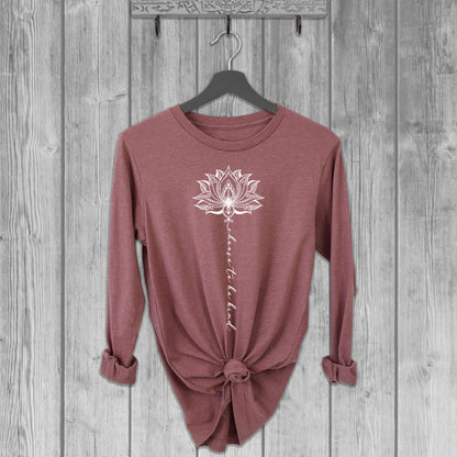 Choose to Be Kind Long Sleeve Tee - Mauve