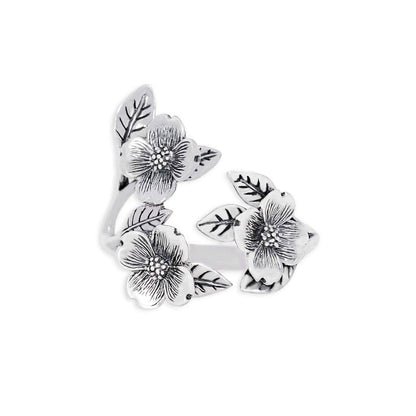 Dogwood Adjustable Ring Silver