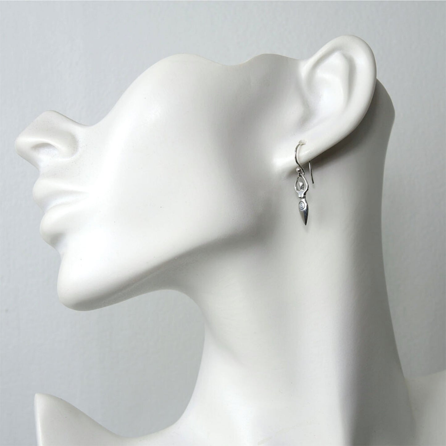 Silver Fertility Goddess Earrings