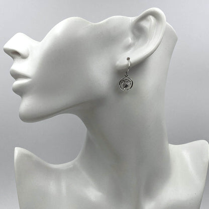 Silver Mushroom Earrings