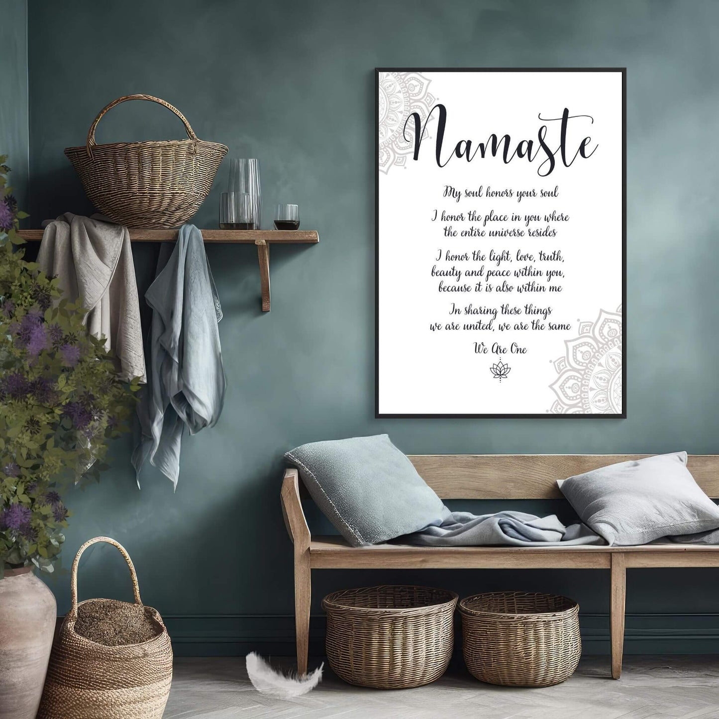 Namaste Wall Art Print - Printable Digital Download