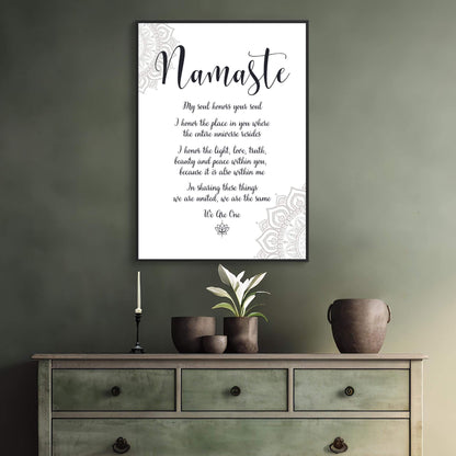 Namaste Wall Art Print - Printable Digital Download