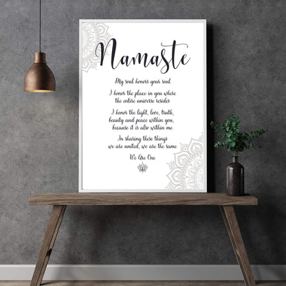 Namaste Wall Art Print - Printable Digital Download