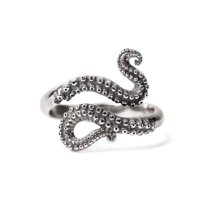 Octopus Adjustable Ring Silver