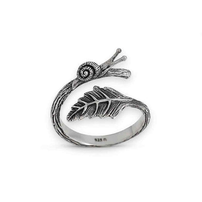 Snail Adjustable Ring Silver