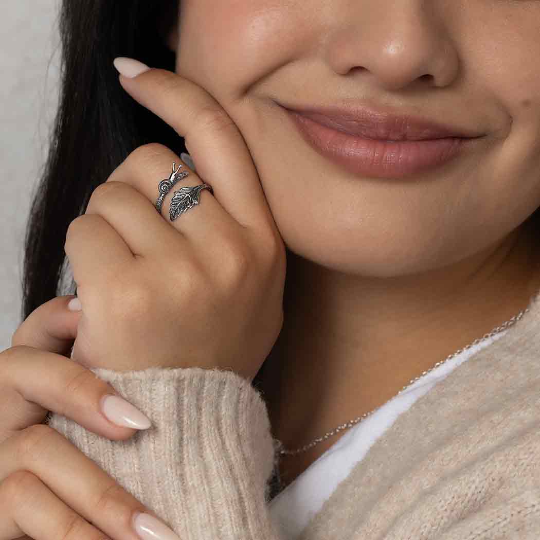 Snail Adjustable Ring Silver