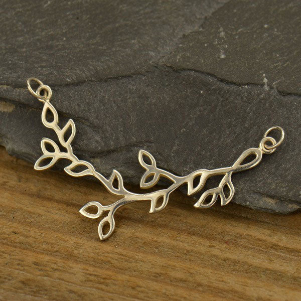 Sterling silver tree branch pendant. 