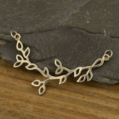 Sterling silver tree branch pendant. 