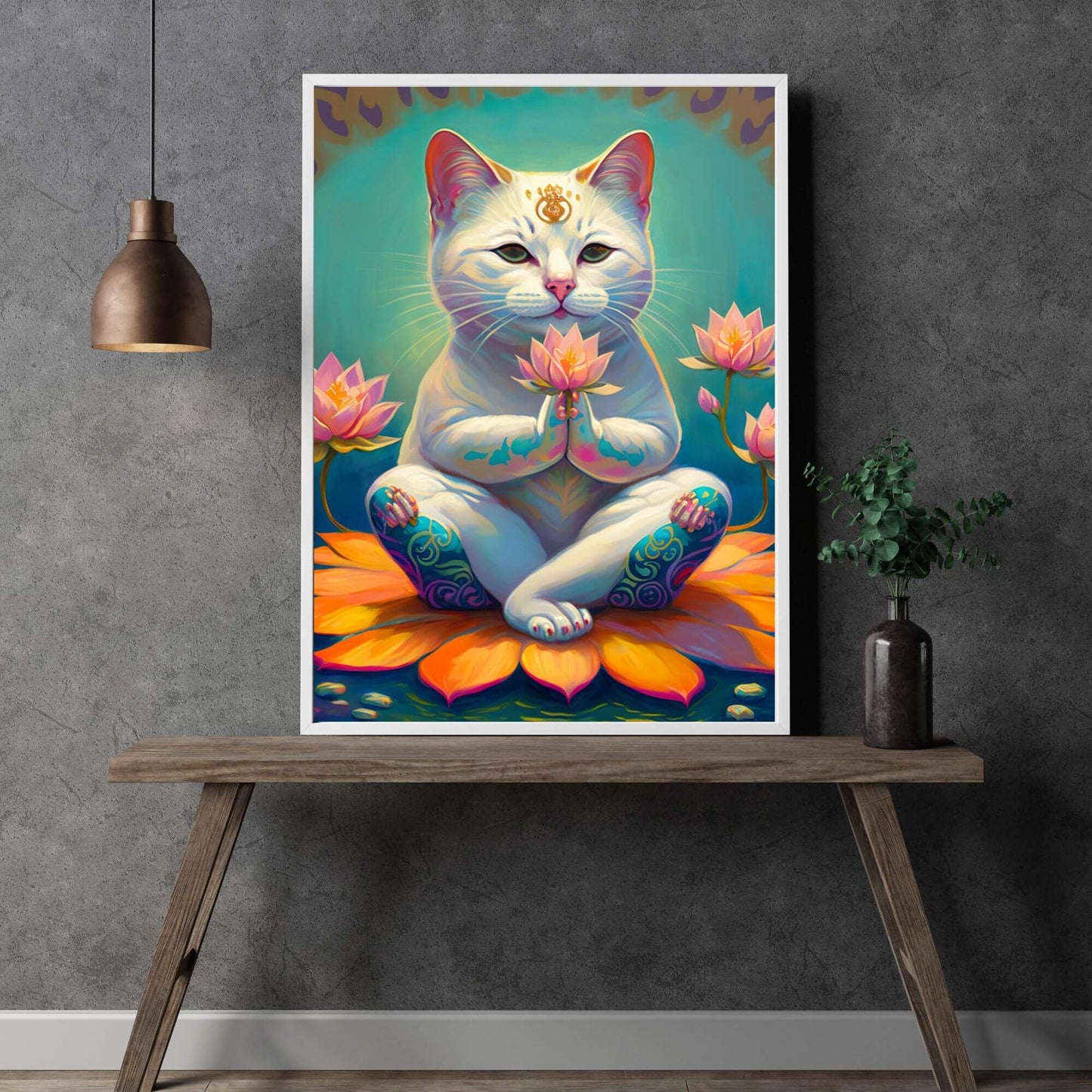 Yoga Cat Wall Art Print - Printable Digital Download